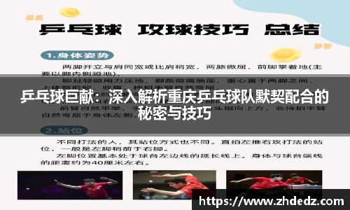 乒乓球巨献：深入解析重庆乒乓球队默契配合的秘密与技巧
